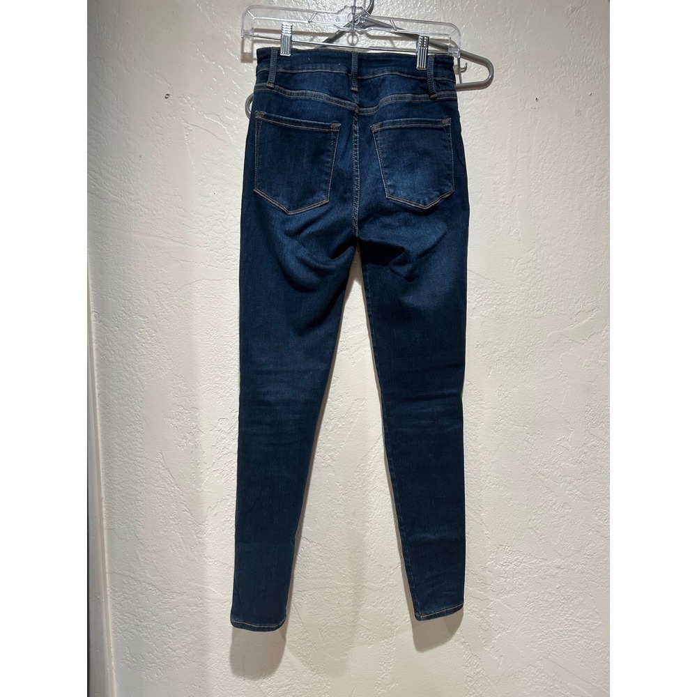 FRAME Le One Skinny Jeans Kodak Dark Indigo High Rise Stretch LOSK630 Size 1